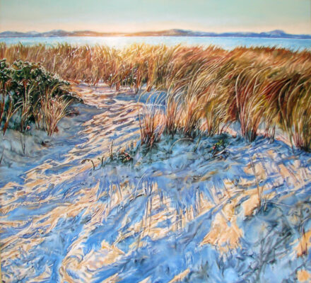 24 beach oil 36 x 36
