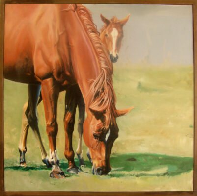 8 mother and son oil 30 x 30